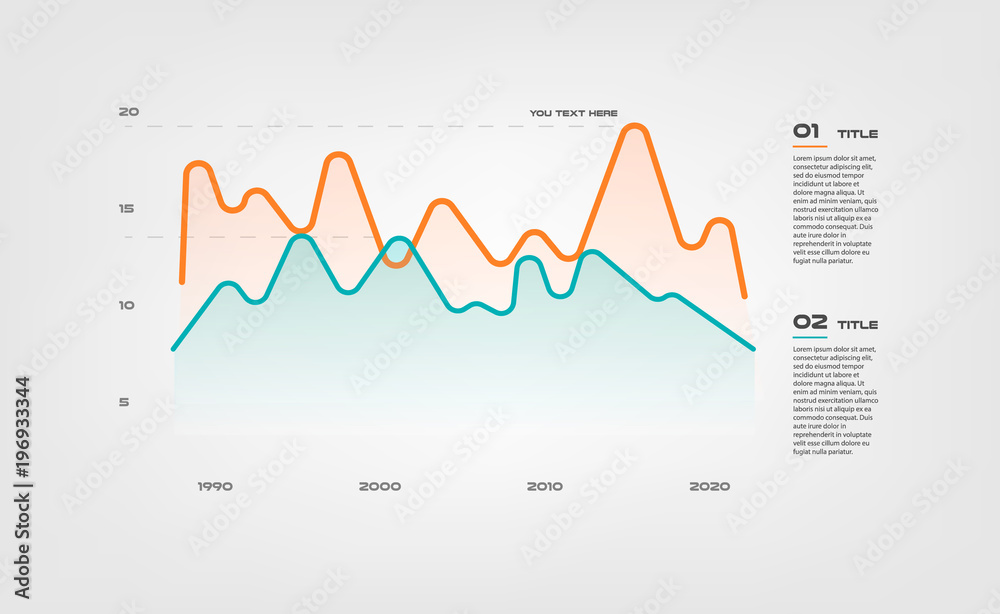 Poster lines gradient diagram elements color infographics. some of chart, graph, parts, processes. vector b