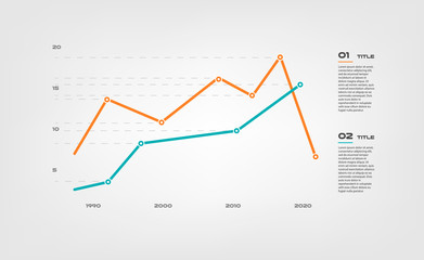 Lines diagram elements color infographics. Some of chart, graph, parts, processes. Vector business template for presentation. Can be used for workflow layout, diagram, banner, web design
