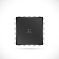 IC Computer Chip Illustration