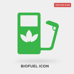 bifuel icon on grey background, in green, vector icon illlustration