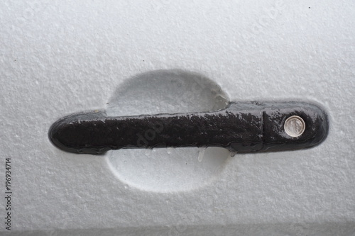 Frozen Car Door Lock White Car Stock Photo And Royalty Free
