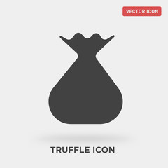 Obraz premium truffle icon on grey background, in black, vector icon illustration