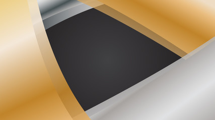 Abstract Gold and Silver gradient blackground, blank space for text