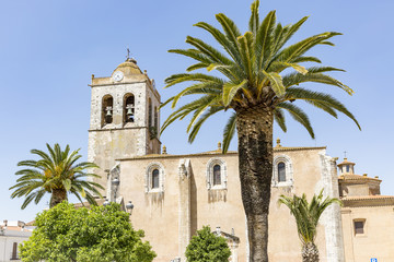 Fototapeta na wymiar Our Lady of the Angels church in Los Santos de Maimona town, province of Badajoz, Extremadura, Spain