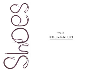 Word shoes lace pattern