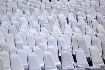 empty chairs in outdoor auditorium