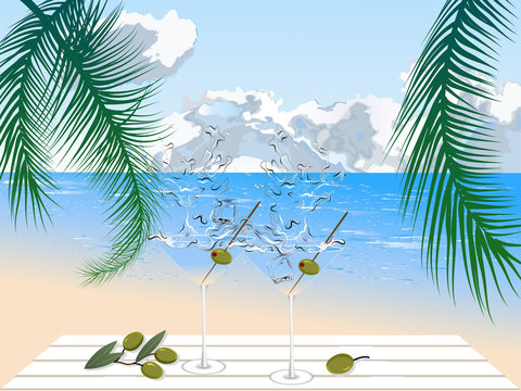 Martini on the beach