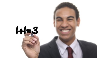 Hand writing a diagram