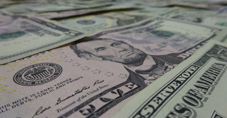 Dollar Bills Close Up background. Photo Image