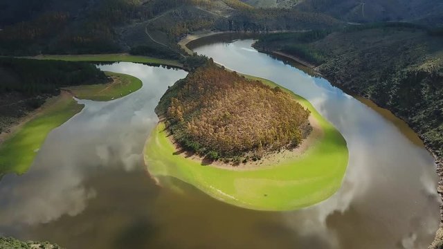 Meander of the Alagon River Known as Melero meander