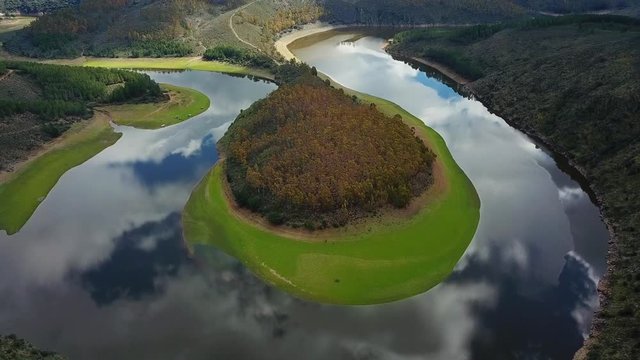 Meander of the Alagon River Known as Melero meander