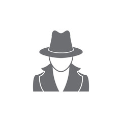 detective icon. Simple element illustration. detective symbol design template. Can be used for web and mobile