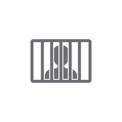 man in prison icon. Simple element illustration. man in prison symbol design template. Can be used for web and mobile