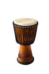 African djembe isolated on white background