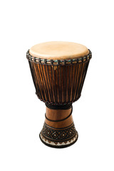 African djembe isolated on white background