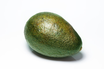 Whole avocado on white background - Stock