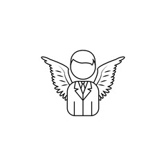 angel business man icon. Element of angel and demon icon for mobile concept and web apps. Thin line  icon for website design and development, app development. Premium icon