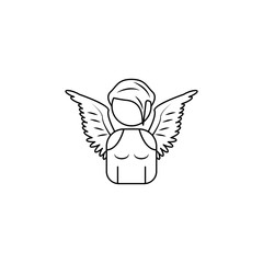 avatar of an angel girl icon. Element of angel and demon icon for mobile concept and web apps. Thin line  icon for website design and development, app development. Premium icon