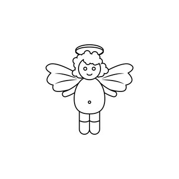 baby angel Icon. Element of angel and demon icon for mobile concept and web apps. Thin line  icon for website design and development, app development. Premium icon