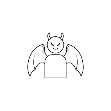 recommend clip art: daemon icon. Element of angel and demon icon for mobile concept and web apps. Thin line  icon for website design and development, app development. Premium icon