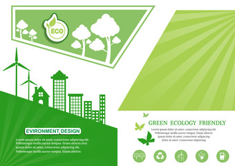 Ecology connection  concept background . Vector infographic illustration