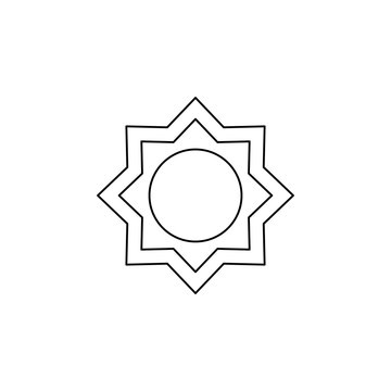 recommend clip art: eight-pointed star icon. Element of Arab culture icon for mobile concept and web apps. Thin line  icon for website design and development, app development. Premium icon