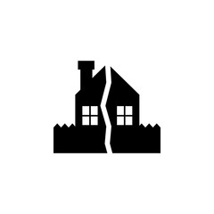 Fototapeta premium house division icon. Element of wedding and divorce elements illustration. Premium quality graphic design icon. Signs and symbols collection icon for websites, web design