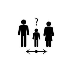 separation of a child icon. Element of wedding and divorce elements illustration. Premium quality graphic design icon. Signs and symbols collection icon for websites, web design