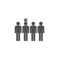 man with crown icon. Element of leader elements illustration. Premium quality graphic design icon. Signs and symbols collection icon for websites, web design, mobile app