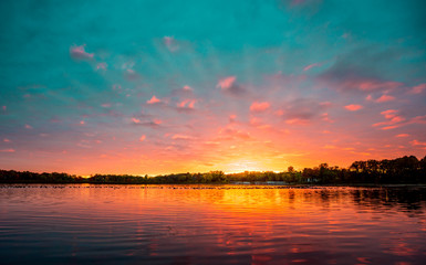 Minnesota Lake Sunset - Powered by Adobe