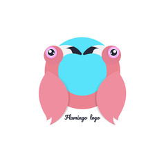 Flamingo bird. vector illustration on white background. cartoon