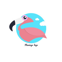 Flamingo bird. vector illustration on white background. cartoon