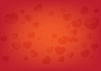 Abstract celebration heart red color background