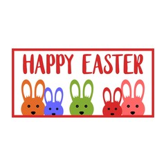 happy easter logo. card design. sticker. greeting. template. vector illustration