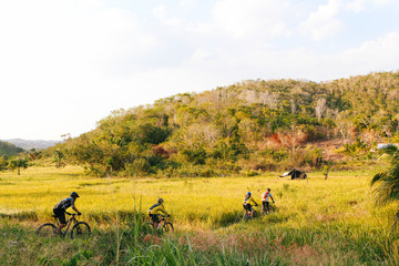 Mountain bike riding in Mexico