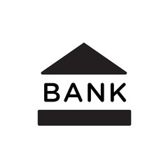 bank sign filled vector icon. Modern simple isolated sign. Pixel perfect vector  illustration for logo, website, mobile app and other designs