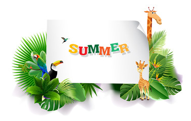 Jungle or Zoo Themed Animal Background