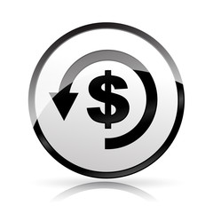 refund money icon on white background