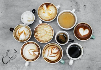  Aerial view of various coffee © Rawpixel.com