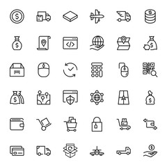 Fototapeta premium Online supermarket flat icon