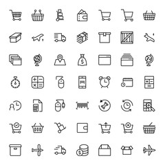 Online supermarket flat icon