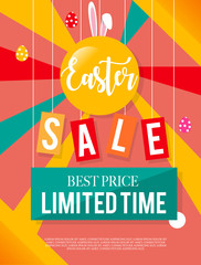 Easter sale banner background template