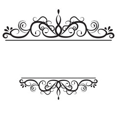 Vintage vector swirl frame