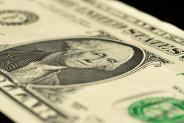 Nahaufnahme von einem Dollar Geldschein