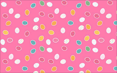 Happy Easter Day eggs seamless pattern. vector illustration. EPS 10