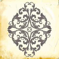 Vector baroque of vintage elements for design. 