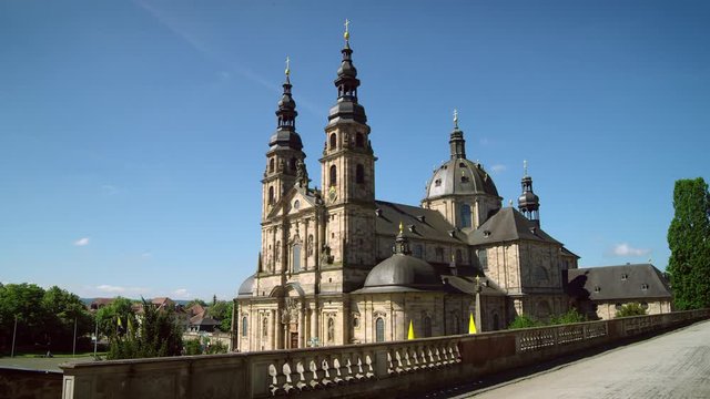 The Cathedral of St. Salvator in Fulda (Cathedral of Fulda) is the cathedral church of the Diocese of Fulda and the Holy Sepulcher of St. Boniface, Sep. 2017, Fulda, Germany