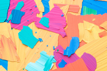 pieces of multicolored peeled paint background