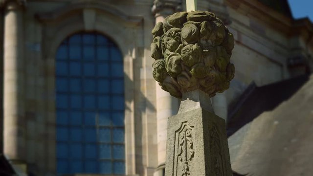 The Cathedral of St. Salvator in Fulda (Cathedral of Fulda) is the cathedral church of the Diocese of Fulda and the Holy Sepulcher of St. Boniface, Sep. 2017, Fulda, Germany