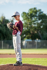 Yound Pitcher Concentrating